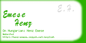 emese henz business card